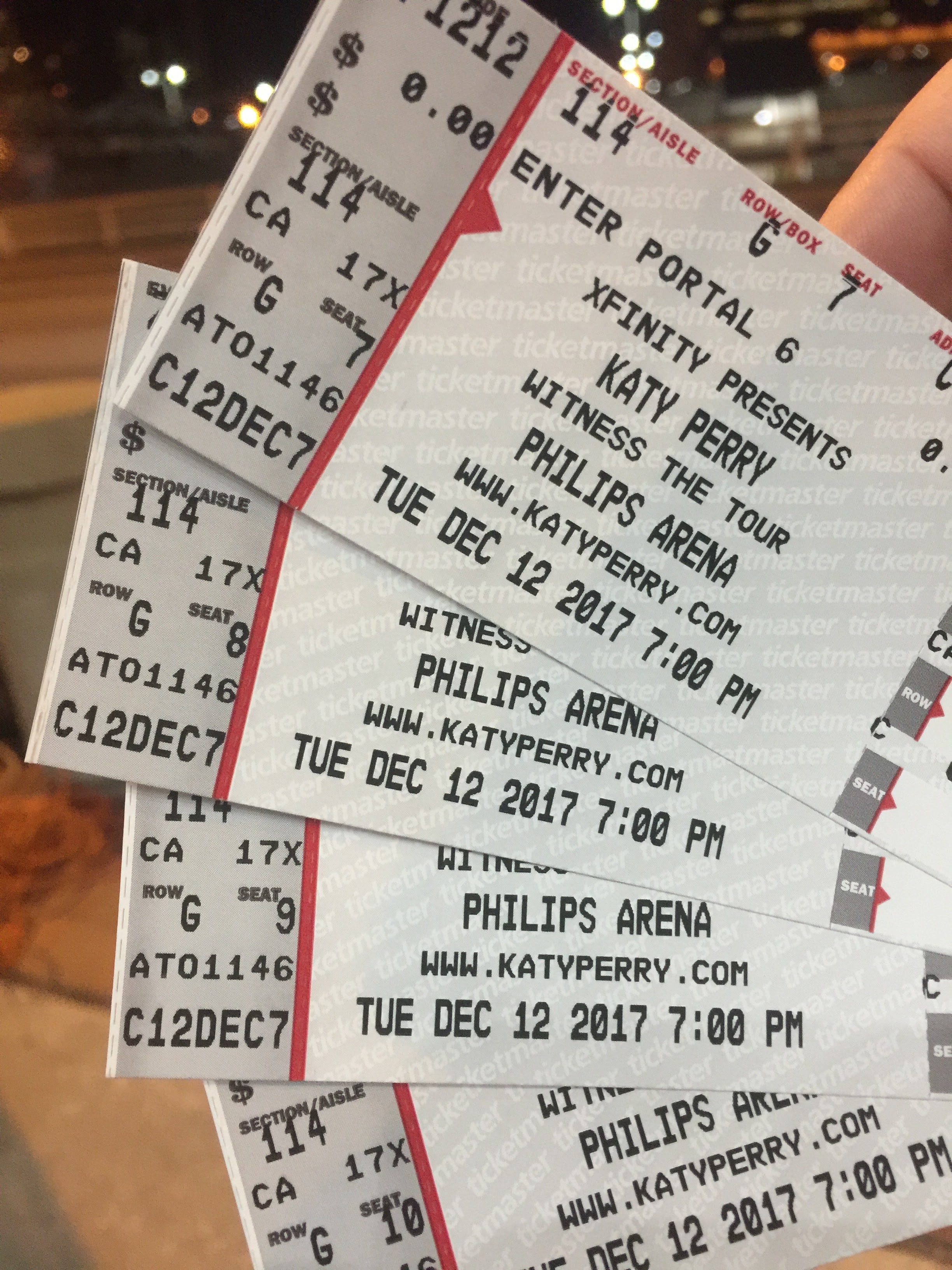 Ticket for Katy Perry at Philips Arena — 2017-12-12