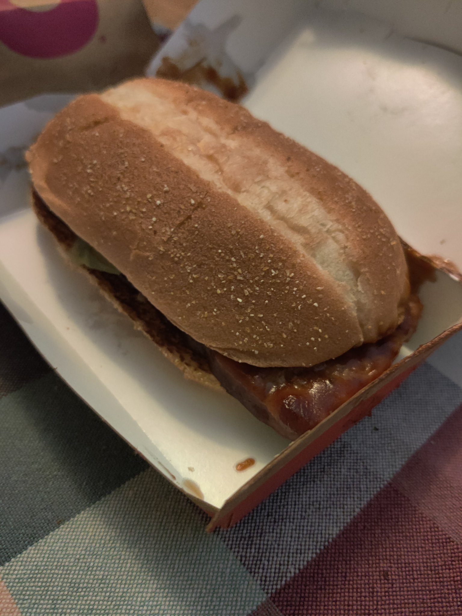 McRib is back! — a close-up of the McRib sandwich, Fri · Oct 29, 2021