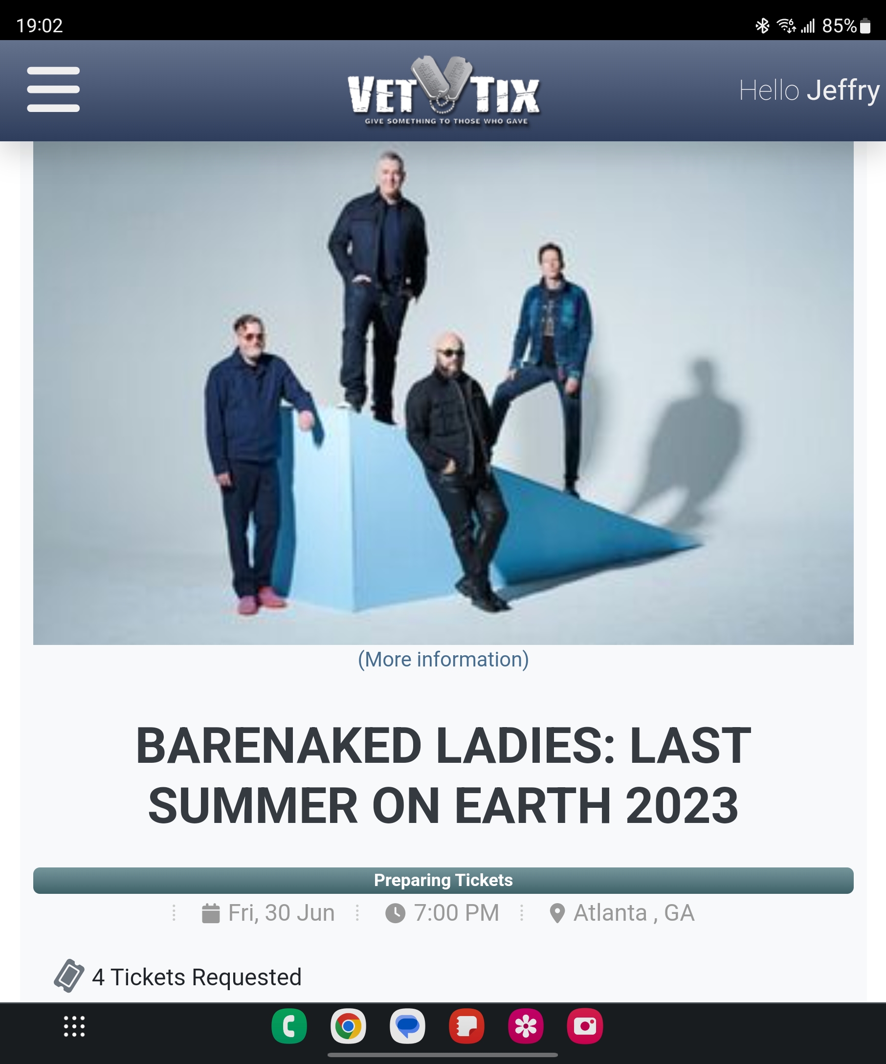 Ticket for Barenaked Ladies at Cadence Bank Amphitheatre at Chastain Park — 2023-06-30
