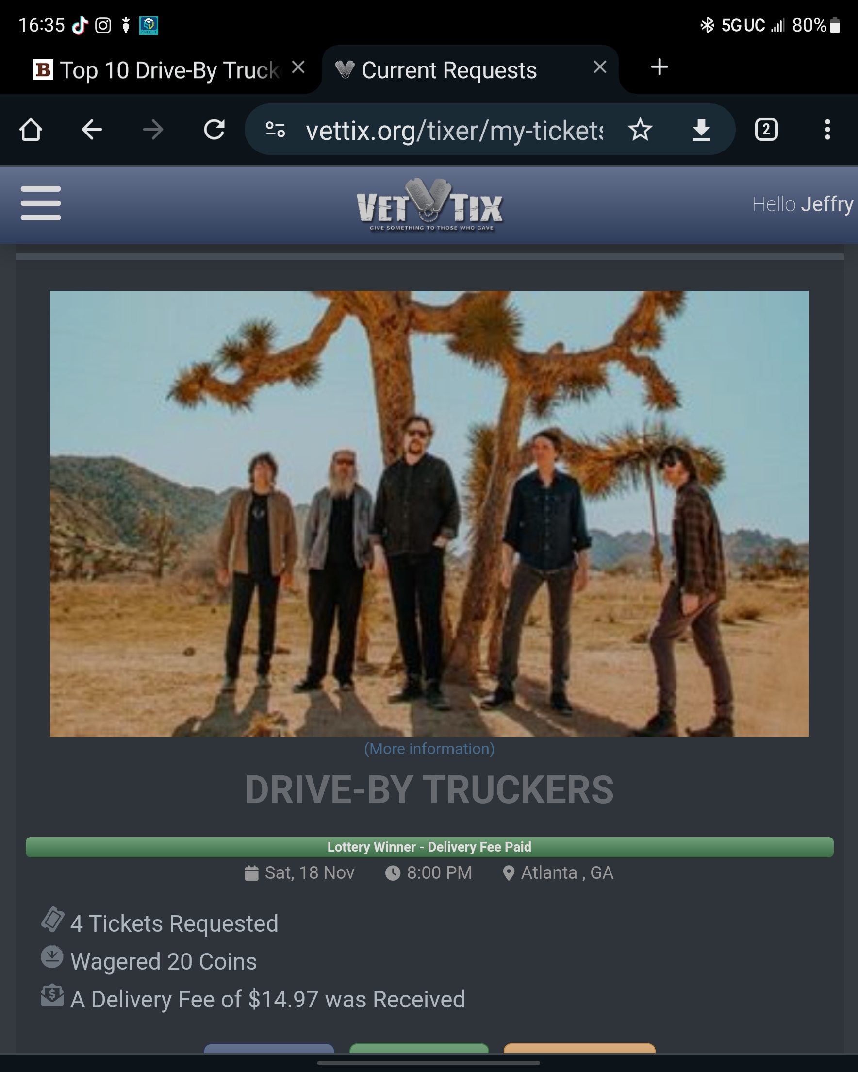 Ticket for Drive-By Truckers at The Eastern — 2023-11-18