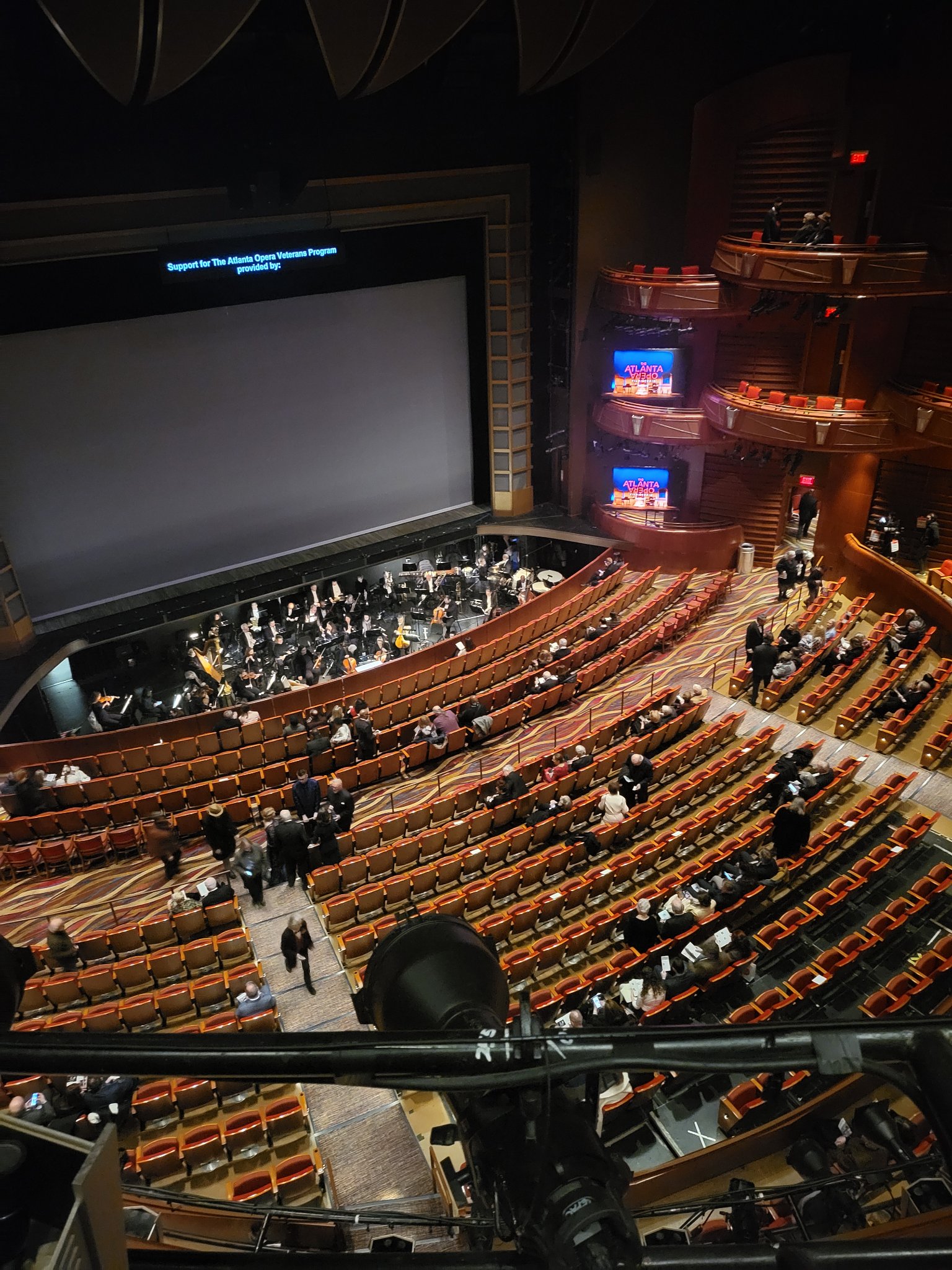 La Bohème — the hall and the orchestra pit from above, Sat · Jan 20, 2024