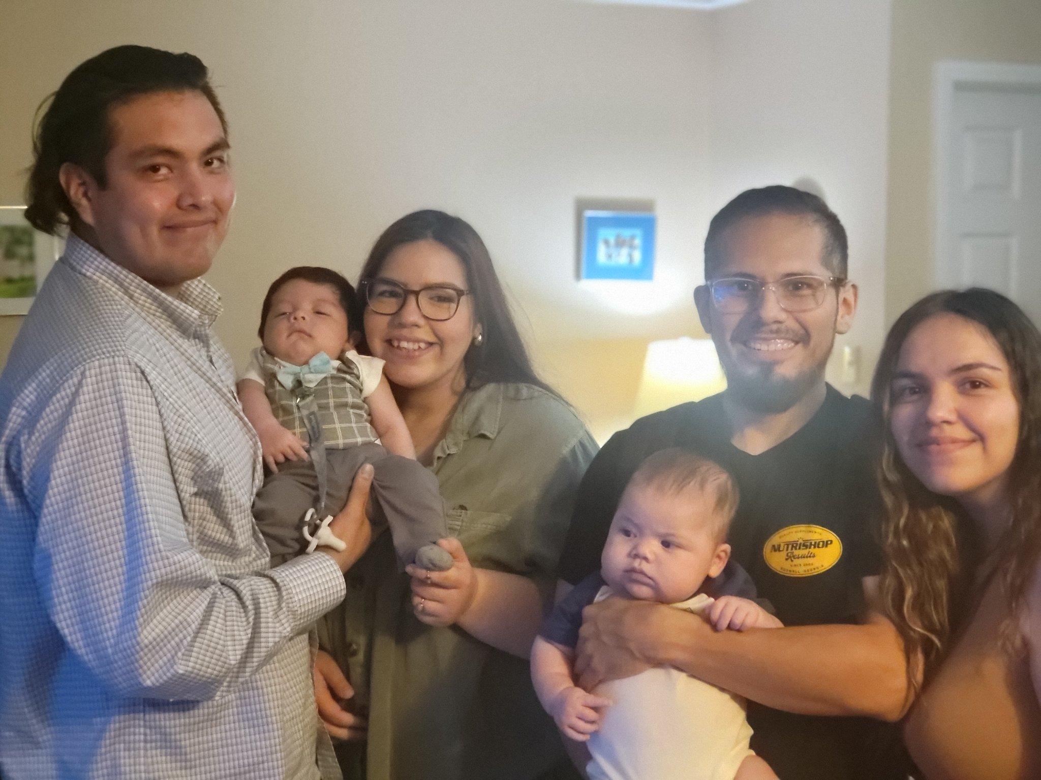 Met my grandchildren for the first time — the whole group — both daughters, their partners, and both babies, Fri · Jul 12, 2024