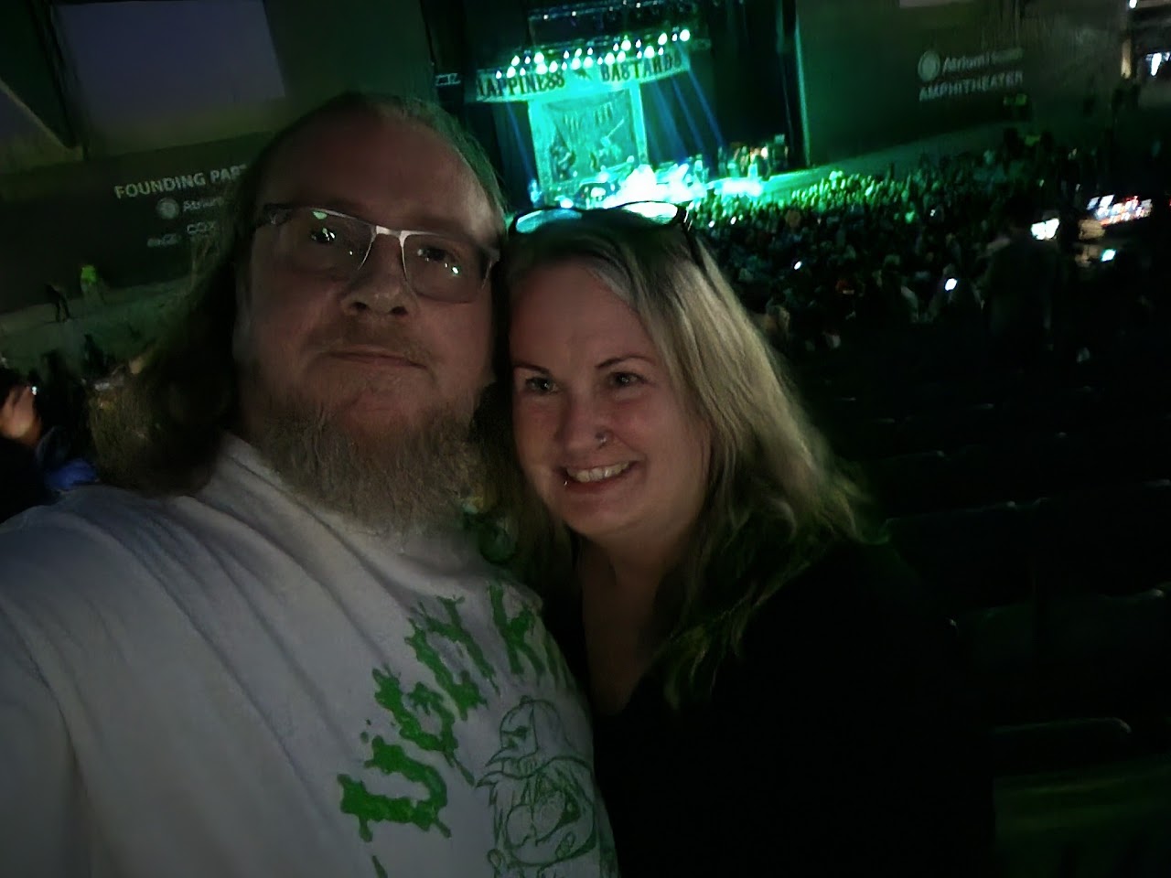 The Black Crowes at Atrium Health Amphitheater — first photo of the night, 7:47 PM