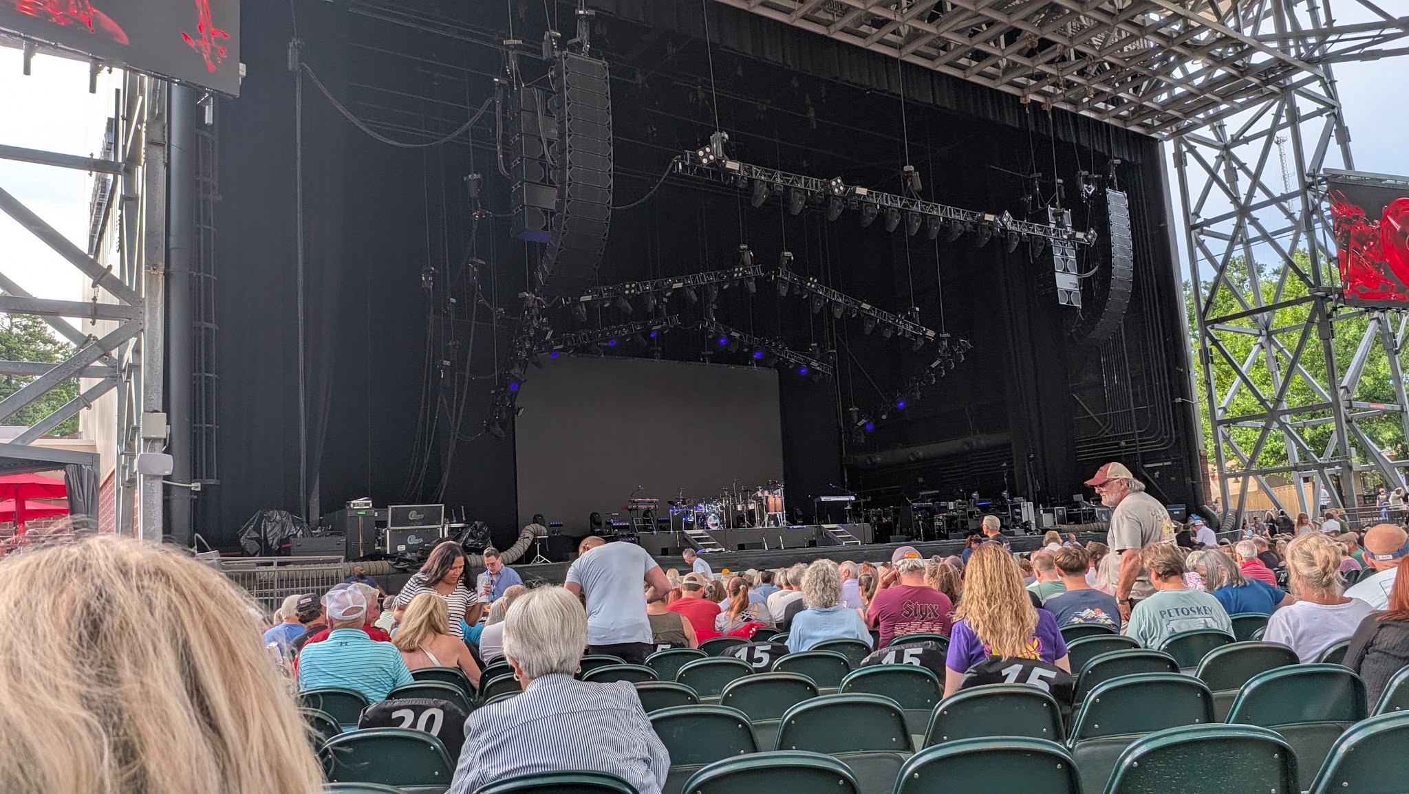 Chicago & Styx at Ameris Bank Amphitheatre — first photo of the night, 7:09 PM